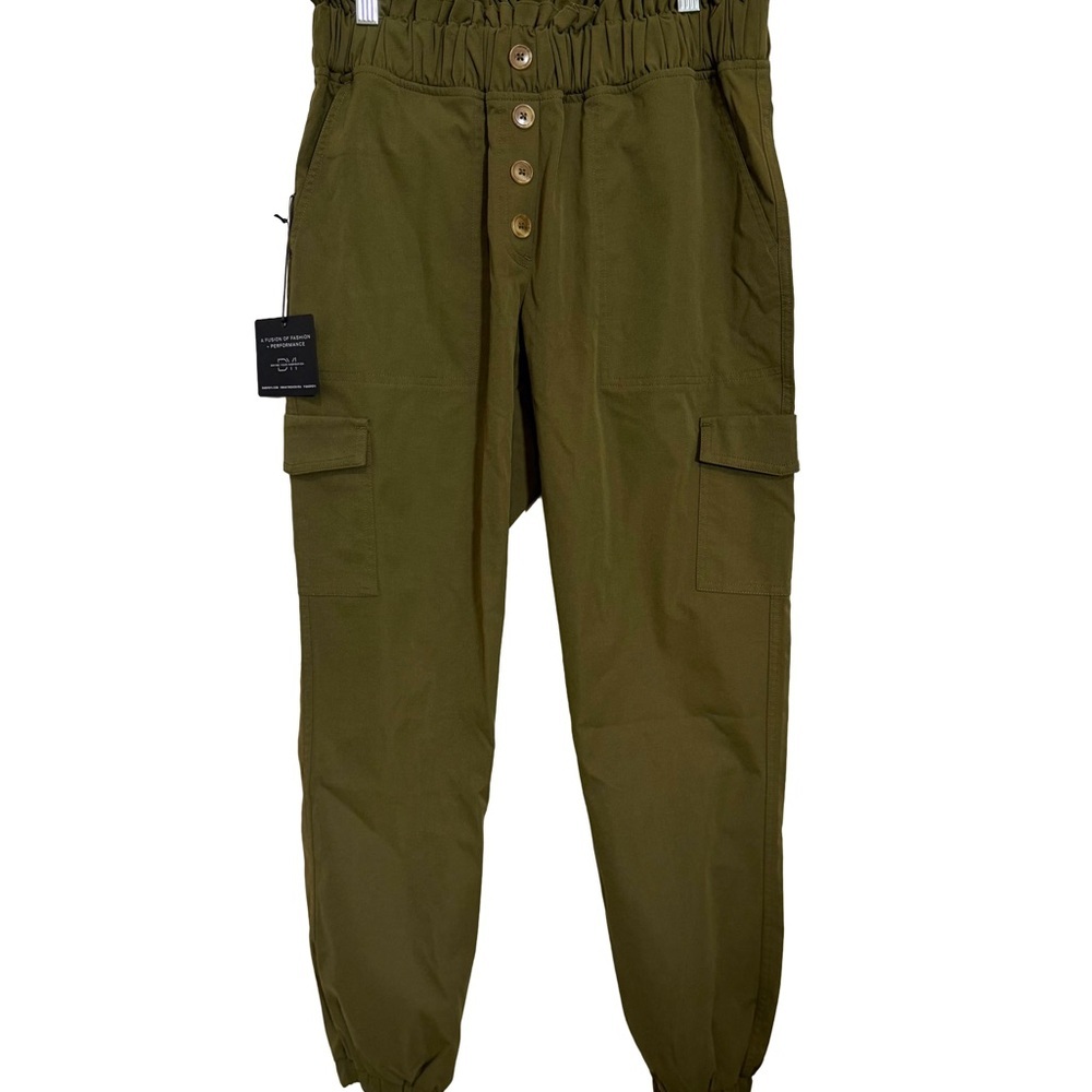 Define Your Inspiration Women’s Olive Cargo Jogger Pants-Small - Picture 3 of 4